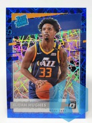 2020-21 Panini Donruss Optic Elijah Hughes #192 Blue Velocity Utah Jazz